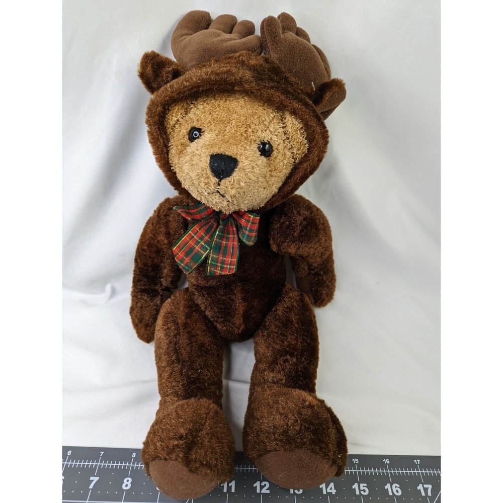 GAC Bear Plush As Reindeer Deer Costume Jointed 15 Inch 1998
